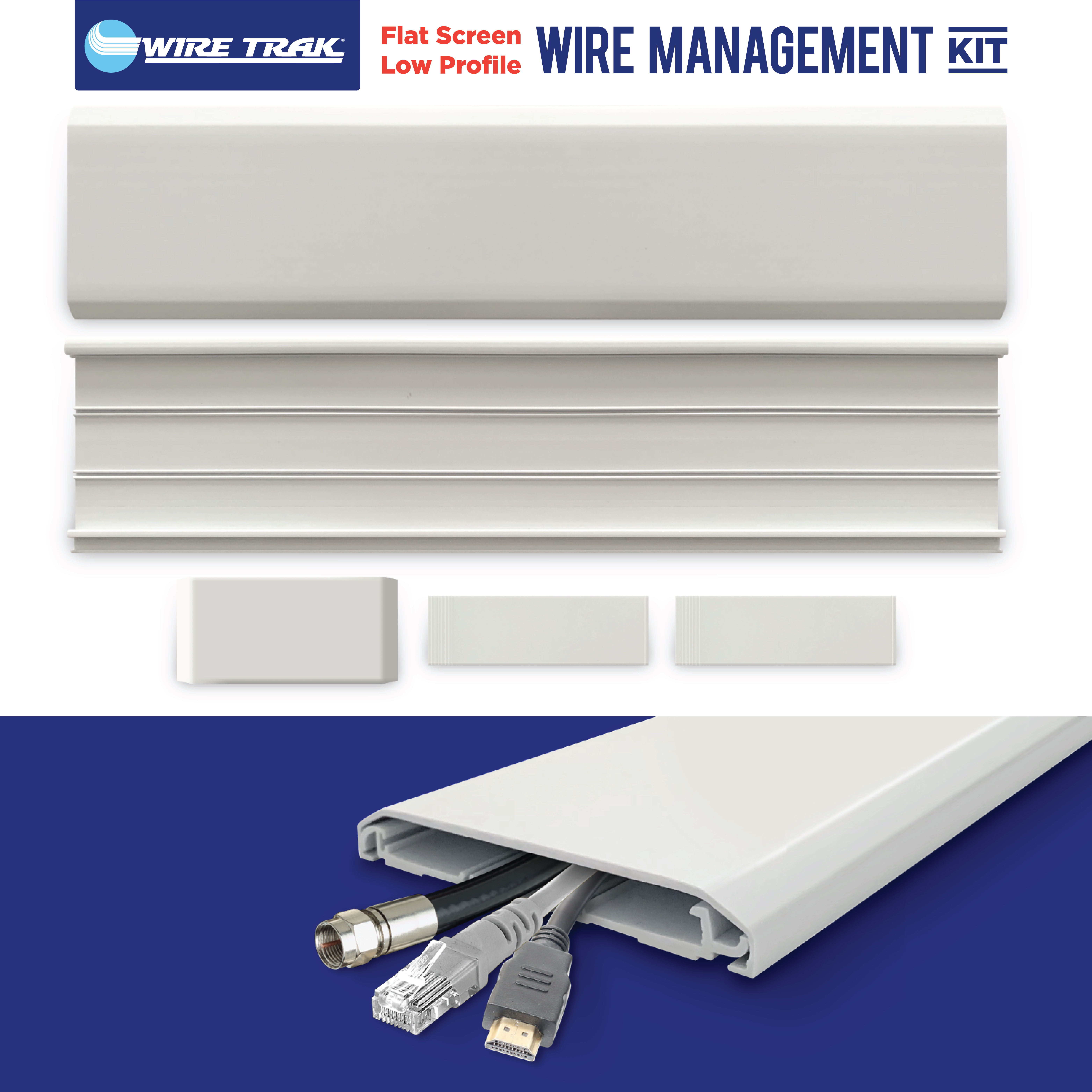 Wire Trak Micro Manager Wire Management Kit, Removable Adhesive